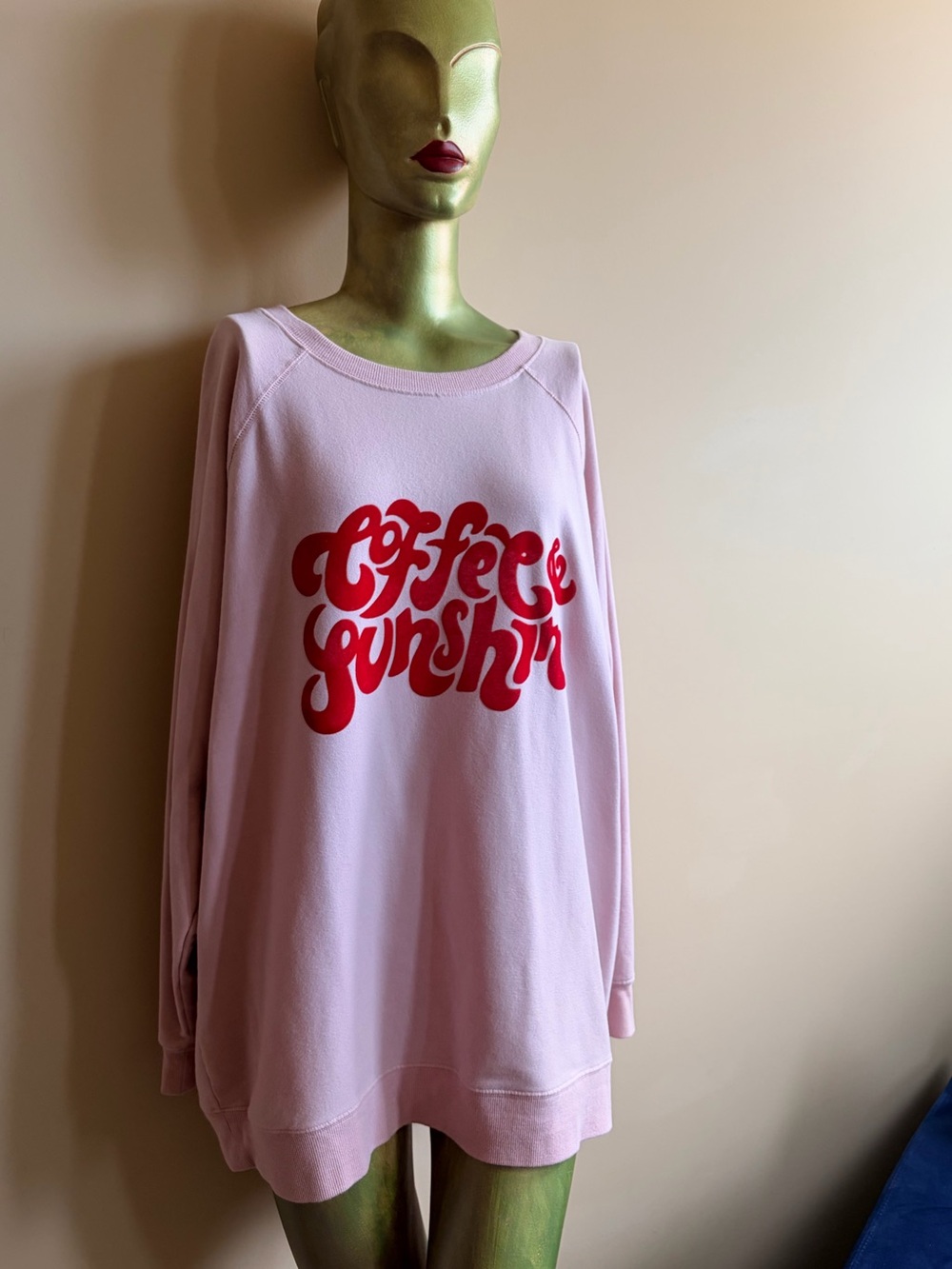 Pink and Red 'Coffee & Sunshine” Sweatshirt